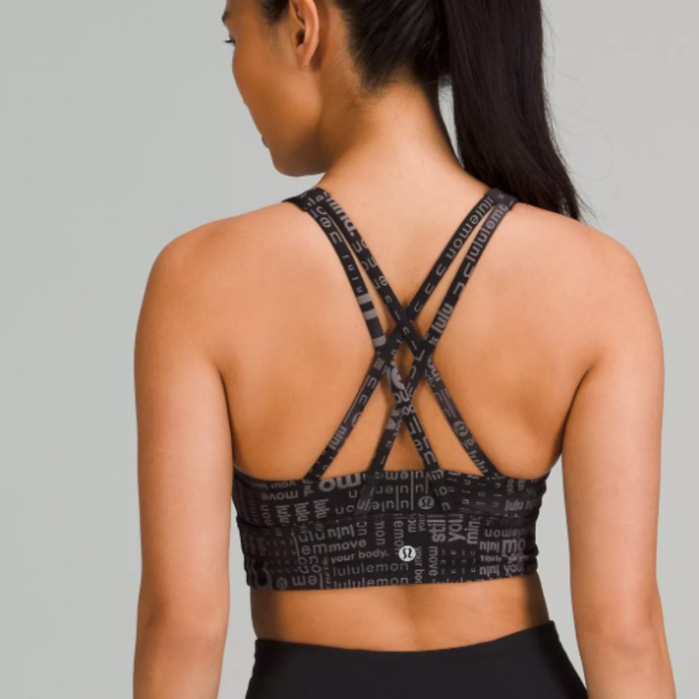 🍋 Lululemon Energy High-Neck Longline Bra Medium Support, B–D Cups, EUC